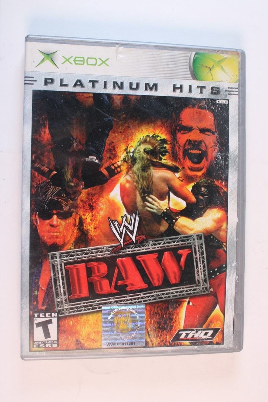WWF Raw (Microsoft Xbox, 2002) Platinum Hits, Complete, Tested